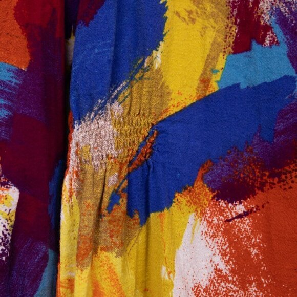 Soft Surroundings multi color button down shirt-M - Picture 4 of 5